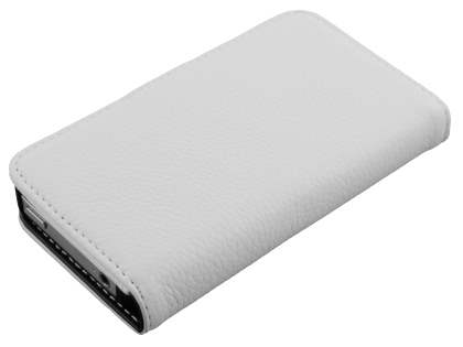 Premium iPhone 4S/4 Genuine Leather Wallet Case - Ivory