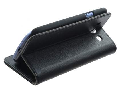 Samsung I9300 Galaxy S3 Slim Synthetic Leather Wallet Case with Stand - Classic Black