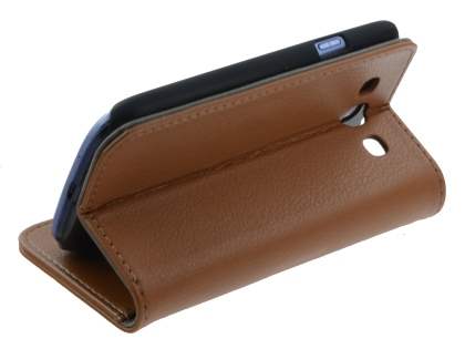 Samsung I9300 Galaxy S3 Slim Synthetic Leather Wallet Case with Stand - Brown