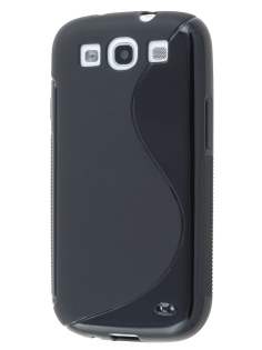 Samsung I9300 Galaxy S3 Wave Case - Frosted Black/Black