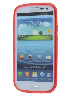 Samsung I9300 Galaxy S3 Wave Case - Frosted Red/Red