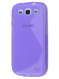 Samsung I9300 Galaxy S3 Wave Case - Frosted Purple/Purple