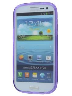 Samsung I9300 Galaxy S3 Wave Case - Frosted Purple/Purple