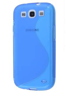 Samsung I9300 Galaxy S3 Wave Case - Frosted Blue/Blue