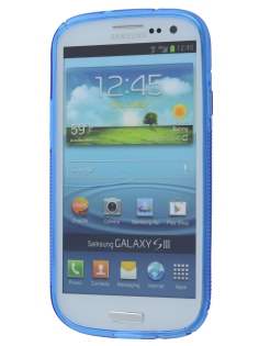 Samsung I9300 Galaxy S3 Wave Case - Frosted Blue/Blue