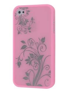 LIM'S Fashionable Protective Case for iPhone 4S/4 - Pink Dual-Design Case