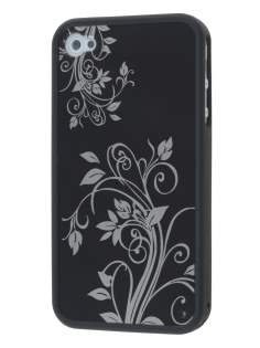 LIM'S Fashionable Protective Case for iPhone 4S/4 - Black Dual-Design Case
