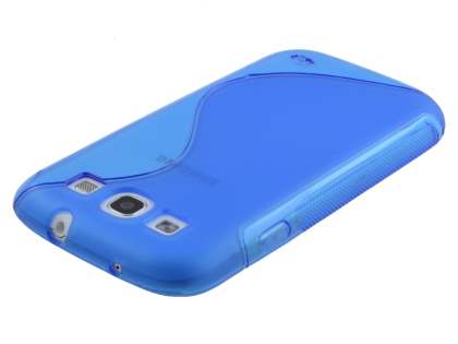 Samsung I9300 Galaxy S3 Wave Case - Frosted Blue/Blue