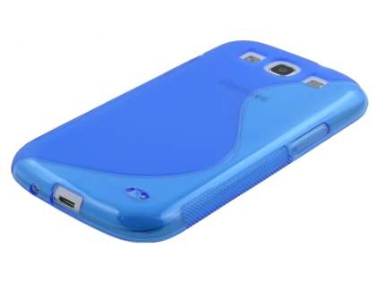 Samsung I9300 Galaxy S3 Wave Case - Frosted Blue/Blue
