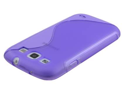 Samsung I9300 Galaxy S3 Wave Case - Frosted Purple/Purple