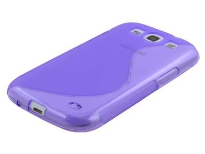Samsung I9300 Galaxy S3 Wave Case - Frosted Purple/Purple