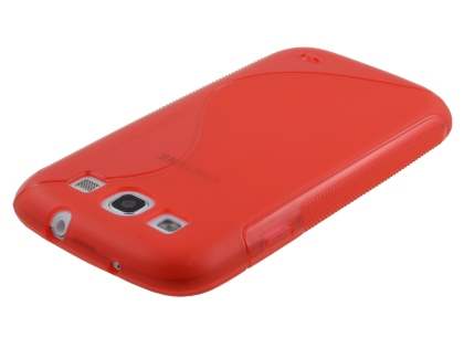 Samsung I9300 Galaxy S3 Wave Case - Frosted Red/Red