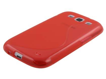 Samsung I9300 Galaxy S3 Wave Case - Frosted Red/Red
