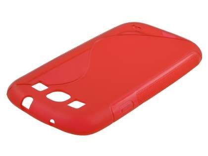 Samsung I9300 Galaxy S3 Wave Case - Frosted Red/Red