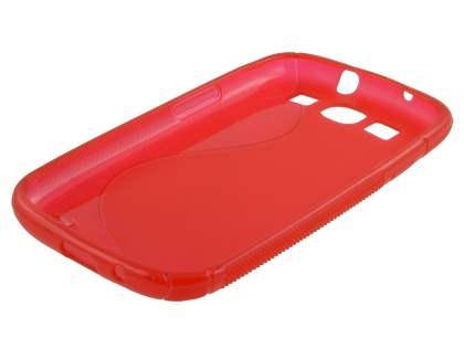 Samsung I9300 Galaxy S3 Wave Case - Frosted Red/Red