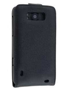 Genuine Leather Flip Case for HTC Titan - Black Genuine Leather Flip Case for HTC Titan - Black