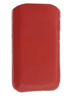 Synthetic Leather Slide-in Case for Samsung Galaxy S3/S4 - Red/White
