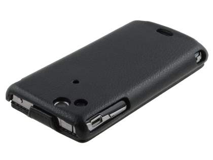 Slim Synthetic Leather Flip Case for Sony Ericsson XPERIA Arc/Arc S - Classic Black