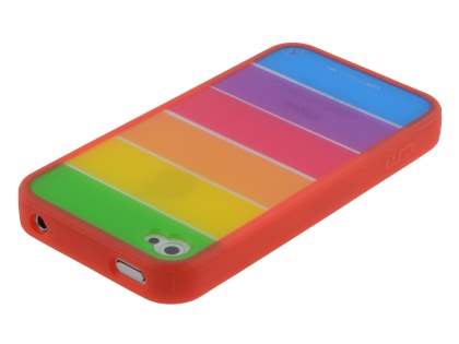 LIM'S RAINBOW Protective Case for iPhone 4S/4 - Rainbow Red