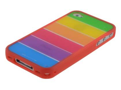 LIM'S RAINBOW Protective Case for iPhone 4S/4 - Rainbow Red