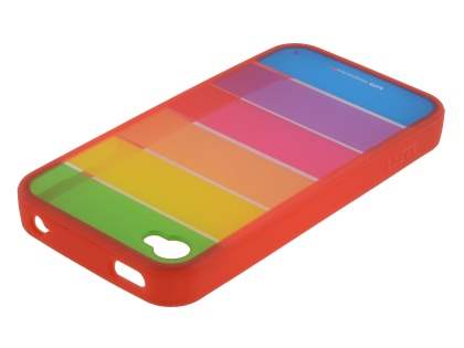 LIM'S RAINBOW Protective Case for iPhone 4S/4 - Rainbow Red
