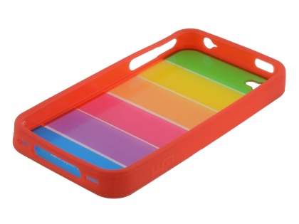 LIM'S RAINBOW Protective Case for iPhone 4S/4 - Rainbow Red