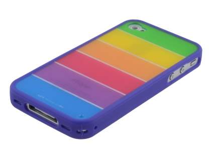 LIM'S RAINBOW Protective Case for iPhone 4S/4 - Rainbow Purple