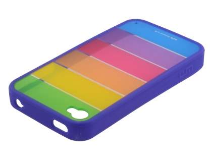LIM'S RAINBOW Protective Case for iPhone 4S/4 - Rainbow Purple