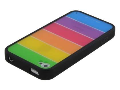 LIM'S RAINBOW Protective Case for iPhone 4S/4 - Rainbow Black