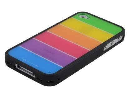 LIM'S RAINBOW Protective Case for iPhone 4S/4 - Rainbow Black