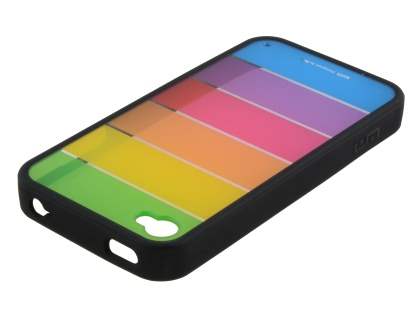 LIM'S RAINBOW Protective Case for iPhone 4S/4 - Rainbow Black
