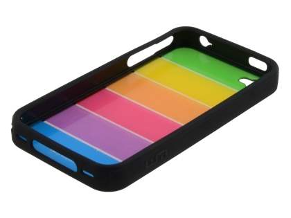 LIM'S RAINBOW Protective Case for iPhone 4S/4 - Rainbow Black