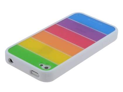 LIM'S RAINBOW Protective Case for iPhone 4S/4 - Rainbow White