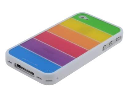 LIM'S RAINBOW Protective Case for iPhone 4S/4 - Rainbow White