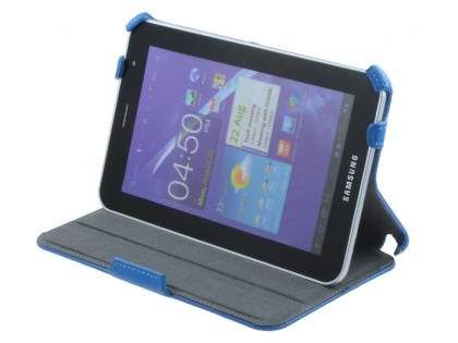 Synthetic Leather Flip Case with Dual-Angle Stand for Samsung Galaxy Tab 7.0 Plus - Sky Blue Leather Flip Case