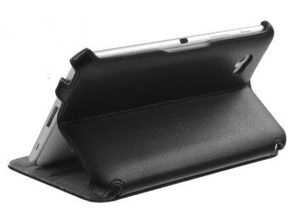 Synthetic Leather Flip Case with Dual-Angle Stand for Samsung Galaxy Tab 7.0 Plus - Classic Black