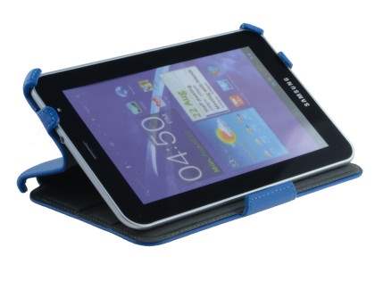 Synthetic Leather Flip Case with Dual-Angle Stand for Samsung Galaxy Tab 7.0 Plus - Sky Blue