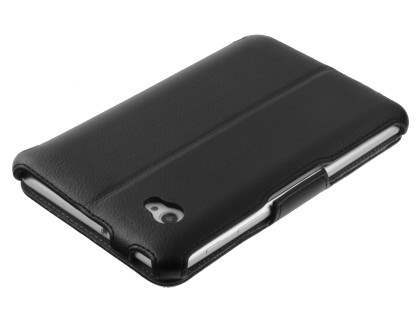 Synthetic Leather Flip Case with Dual-Angle Stand for Samsung Galaxy Tab 7.0 Plus - Classic Black