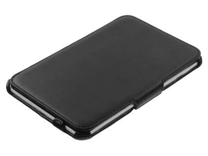 Synthetic Leather Flip Case with Dual-Angle Stand for Samsung Galaxy Tab 7.0 Plus - Classic Black