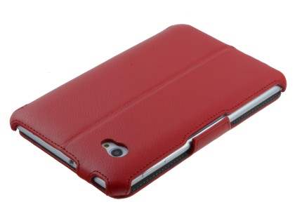 Synthetic Leather Flip Case with Dual-Angle Stand for Samsung Galaxy Tab 7.0 Plus - Red