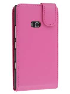 Synthetic Leather Flip Case for Nokia Lumia 900 - Pink Leather Flip Case