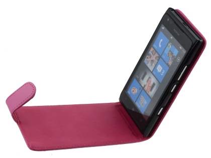 Synthetic Leather Flip Case for Nokia Lumia 900 - Pink