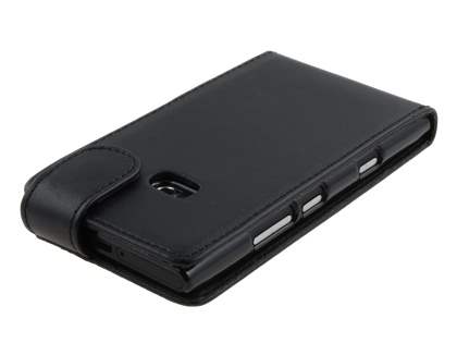 Synthetic Leather Flip Case for Nokia Lumia 900 - Black