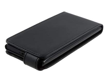 Synthetic Leather Flip Case for Nokia Lumia 900 - Black
