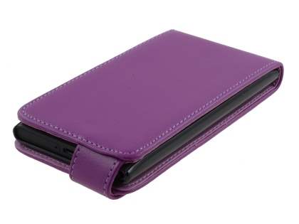 Synthetic Leather Flip Case for Nokia Lumia 900 - Purple