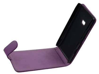 Synthetic Leather Flip Case for Nokia Lumia 900 - Purple