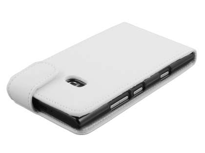 Synthetic Leather Flip Case for Nokia Lumia 900 - Pearl White