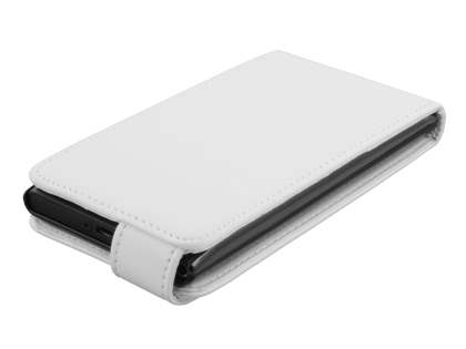 Synthetic Leather Flip Case for Nokia Lumia 900 - Pearl White