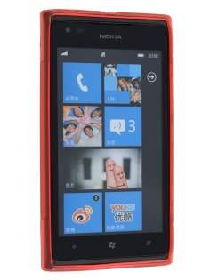Wave Case for Nokia Lumia 900 - Frosted Red/Red