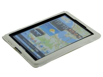 Ultra-Slim Synthetic Leather Case for Samsung Galaxy Tab 7.7 P6800 - Cream